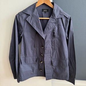 NWOT A.P.C. utility jacket workwear navy